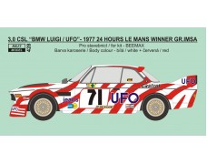 Decal – BMW 3,5 CSL „Luigi Racing / UFO“ - 1977 ETCC Brno / Le Mans 1/24 Decal – BMW 3,5 CSL „Luigi Racing / UFO“ - 1977 ETCC Brno / Le Mans 1/24